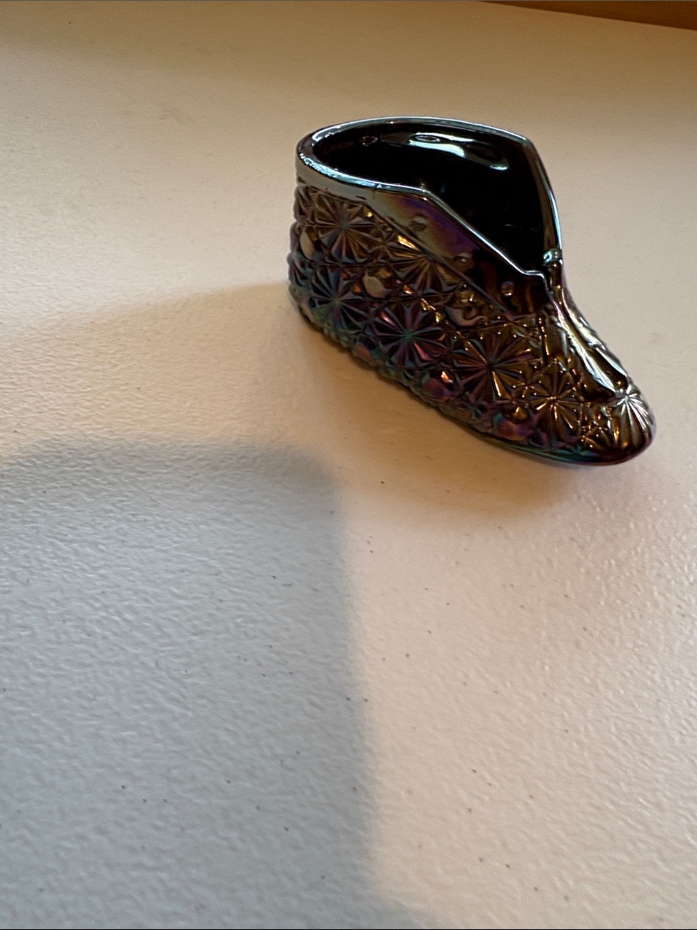 Iridescent Decorative Baby Shoe Figurine